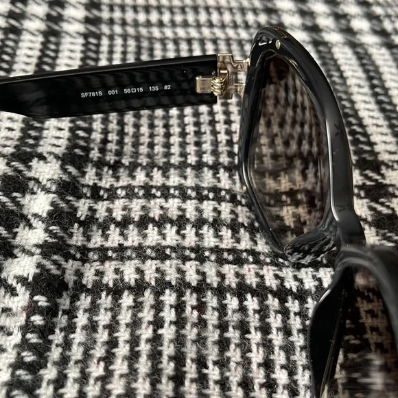 Salvatore Ferragamo 65mm Black Oversized Sunglasses - Picture 3 of 7